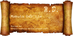 Makula Dália névjegykártya